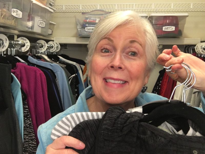 Me with hangers