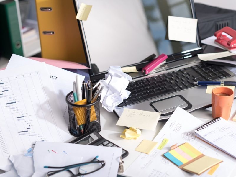 desk clutter